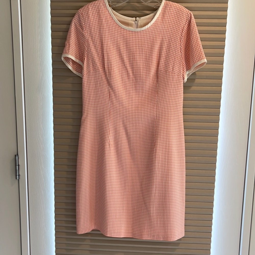 Pink and White Gingham Checkered Dress